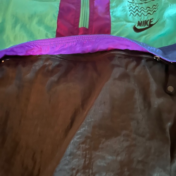 Vintage Adidas ACG Pullover Windbreaker Color: Turquoise Blue and Purple Size: L - Picture 8 of 14